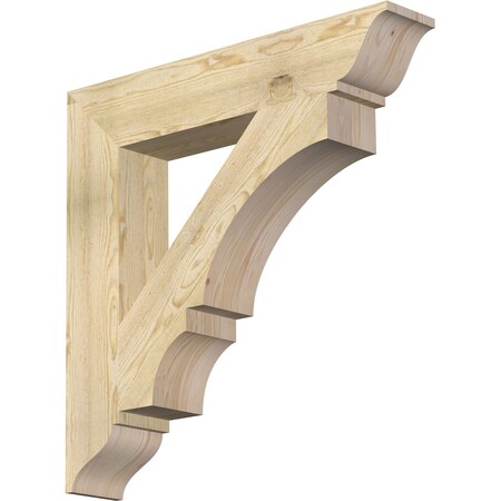 Balboa Traditional Rough Sawn Bracket, Douglas Fir, 6"W x 34"D x 34"H